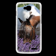 Coque LG L90 Cheval sentant la lavande 