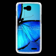 Coque LG L90 Papillon sur fond bleu