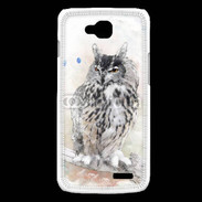 Coque LG L90 hibou en aquarelle