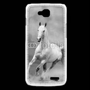 Coque LG L90 Cheval en noir et blanc 55