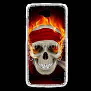 Coque LG L90 Tête de mort en flamme