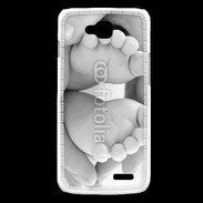 Coque LG L90 Pieds de bébé noir et blanc