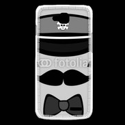 Coque LG L90 Moustache et casquette tête de mort