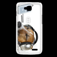 Coque LG L90 Chien écoutant de la musique