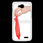 Coque LG L90 préservatif rouge
