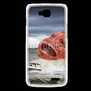 Coque LG L90 Enorme poisson chassant bateau de pêcheurs