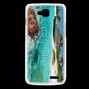Coque LG L90 Belle plage avec tortue