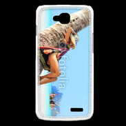 Coque LG L90 Sieste contre un palmier sur la plage