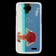 Coque LG L90 Femme assise sur la plage