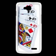 Coque LG L90 Carré de dames au poker