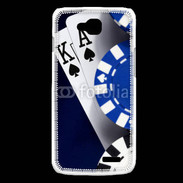 Coque LG L90 Poker bleu et noir 2