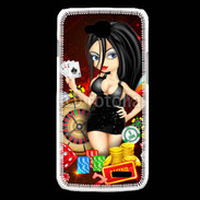 Coque LG L90 Lady au casino