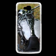 Coque LG L90 Moto chromée