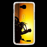 Coque LG L90 Femme biker au couché de soleil