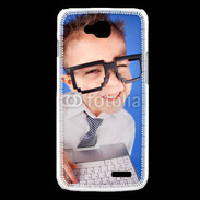 Coque LG L90 jeune Geek avec clavier