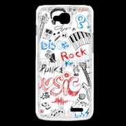 Coque LG L90 Eléments de musique en dessin