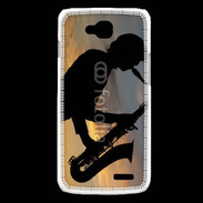 Coque LG L90 Saxophoniste au couché de soleil