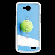 Coque LG L90 Cours de tennis béton bleu