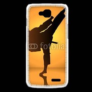Coque LG L90 Silhouette de karatéka