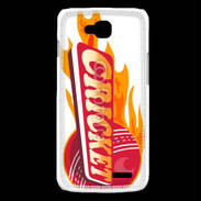 Coque LG L90 Cricket balle flamme