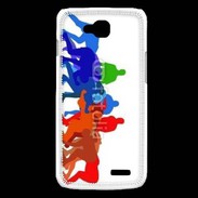 Coque LG L90 Illustration mêlée de rugby