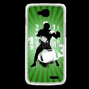 Coque LG L90 Illustration football américain sur fond vert
