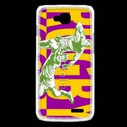 Coque LG L90 Poster rugby sur fond jaune