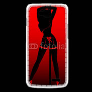 Coque LG L90 Pole danseuse noir et rouge
