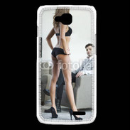 Coque LG L90 Femme debout en lingerie sexy devant homme 