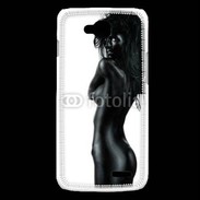 Coque LG L90 Femme nue body painting noir et blanc 4