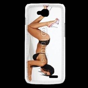 Coque LG L90 Femme brune sexy avec talon aiguille