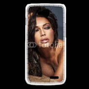 Coque LG L90 Portait de brune charmante 5