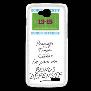 Coque LG L90 Plaquage Bonus offensif-défensif Blanc
