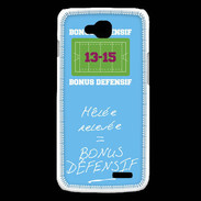 Coque LG L90 Mêlée relevée Bonus offensif-défensif Bleu