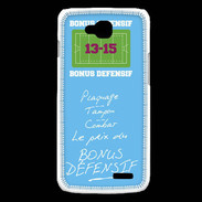 Coque LG L90 Plaquage Bonus offensif-défensif Bleu