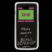 Coque LG L90 Mêlée relevée Bonus offensif-défensif Noir
