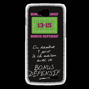 Coque LG L90 1 point bonus offensif-défensif Noir