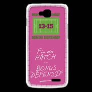 Coque LG L90 Fin de match Bonus offensif-défensif Rose