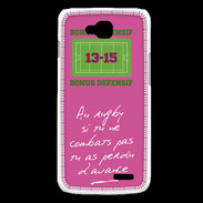 Coque LG L90 Le combat Bonus offensif-défensif Rose