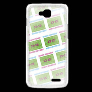 Coque LG L90 Dégradé Bonus Offensif-défensif Blanc