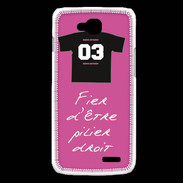 Coque LG L90 Pilier droit Bonus offensif-défensif Rose 2