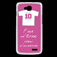 Coque LG L90 Demi d'ouverture Bonus offensif-défensif Rose