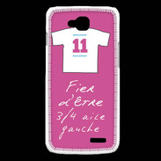 Coque LG L90 3/4 aile gauche Bonus offensif-défensif Rose