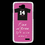 Coque LG L90 3/4 aile droit Bonus offensif-défensif Rose 2