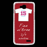 Coque LG L90 3/4 arrière Bonus offensif-défensif Rouge