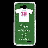 Coque LG L90 3/4 arrière Bonus offensif-défensif Vert