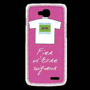 Coque LG L90 Soigneur Bonus offensif-défensif Rose