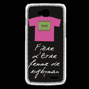 Coque LG L90 Femme de rugbyman Bonus offensif-défensif Noir