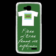 Coque LG L90 Femme de rugbyman Bonus offensif-défensif Vert