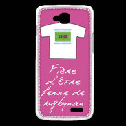 Coque LG L90 Femme de rugbyman Bonus offensif-défensif Rose